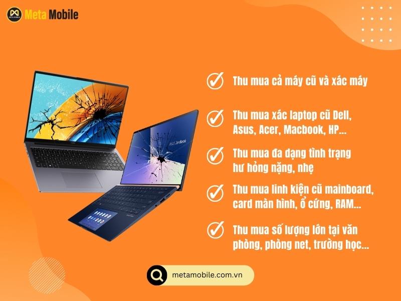 Meta Mobile - Dịch vụ thu mua xác laptop cũ uy tín tại TPHCM 