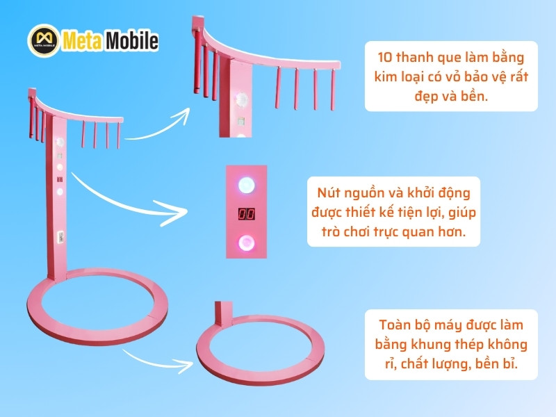 Máy trò chơi bắt gậy rơi ngẫu nhiên chính hãng- Giá tốt tại TPHCM